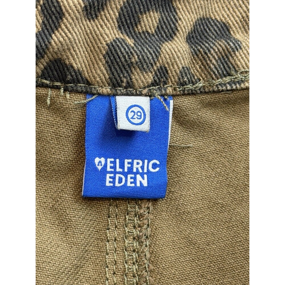 Delfric Eden Leopard Print Wide Leg Jeans Womens 29 High Rise Animal Print Stree - Picture 11 of 11